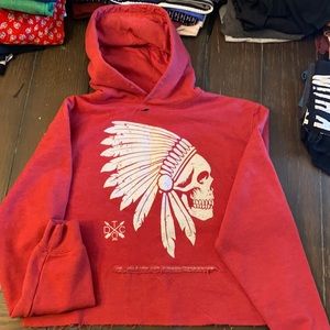 The Drive Clothing Co distressed crop hoodie